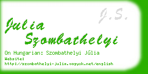 julia szombathelyi business card
